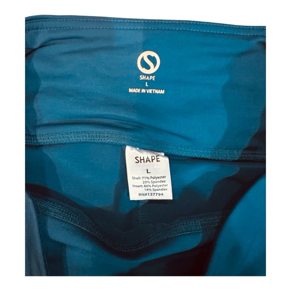 SHAPE Teal Blue Workout Leggings - Size L, New with Tags - Picture 3 of 5